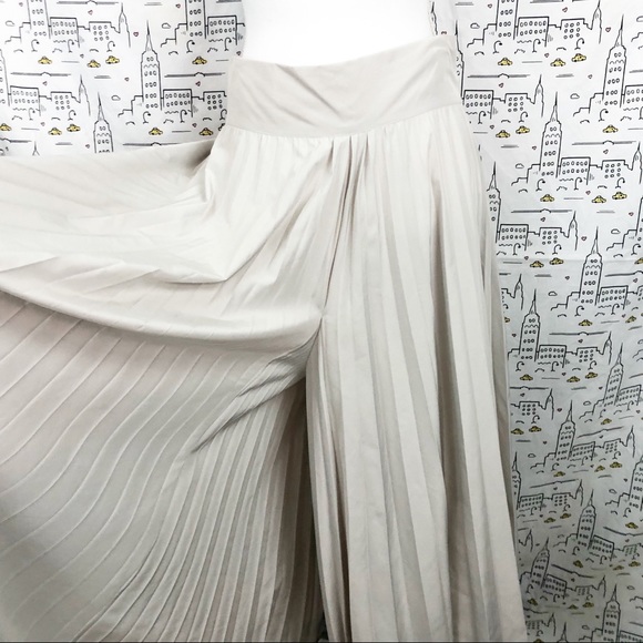 HEIDE OST Pleated Wide Leg Skirt Pants Medium - Picture 4 of 6